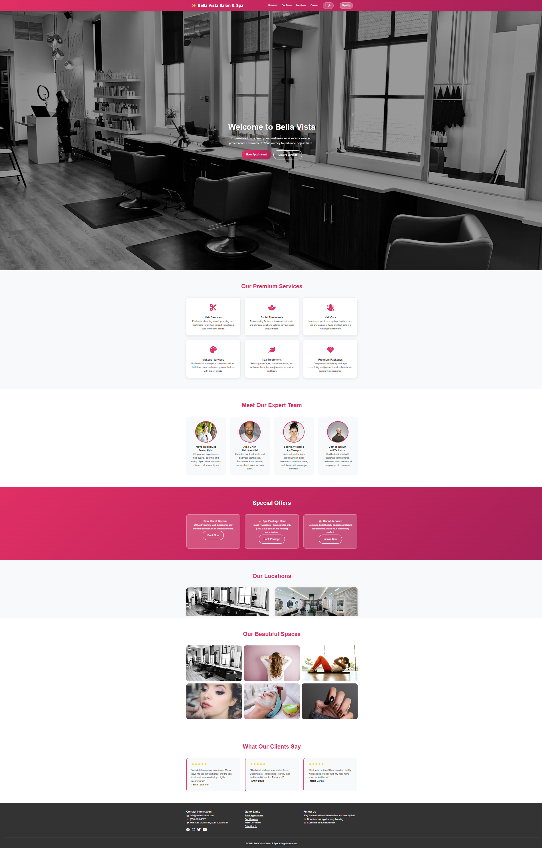 Bella Vista Home Page